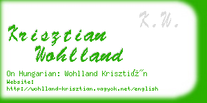 krisztian wohlland business card